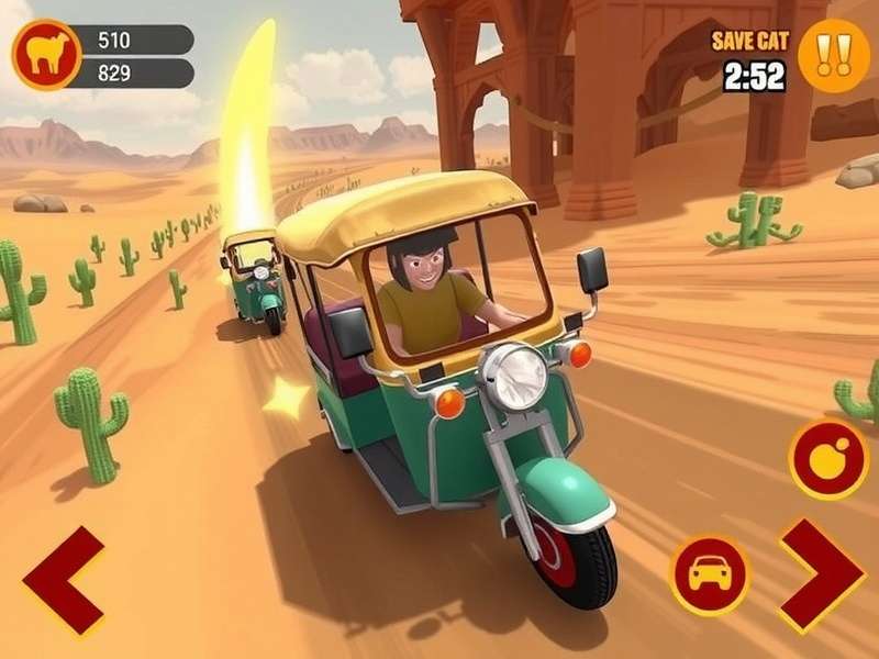 Desert Tuk Tuk Dash Gameplay Action